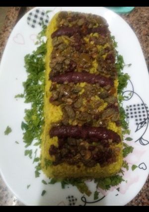 صورة لوصفة ارز بالكبده والسجق