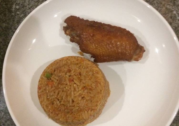 Easiest Way to Make Super Quick Homemade Party jollof rice and turkey