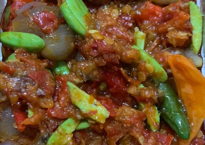 Resep: Sambal bawang pete Yang Enak