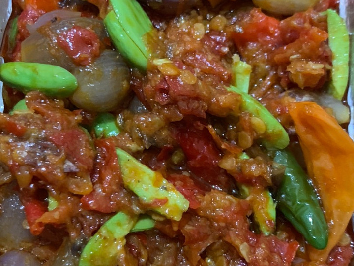 Resep: Sambal bawang pete Yang Enak