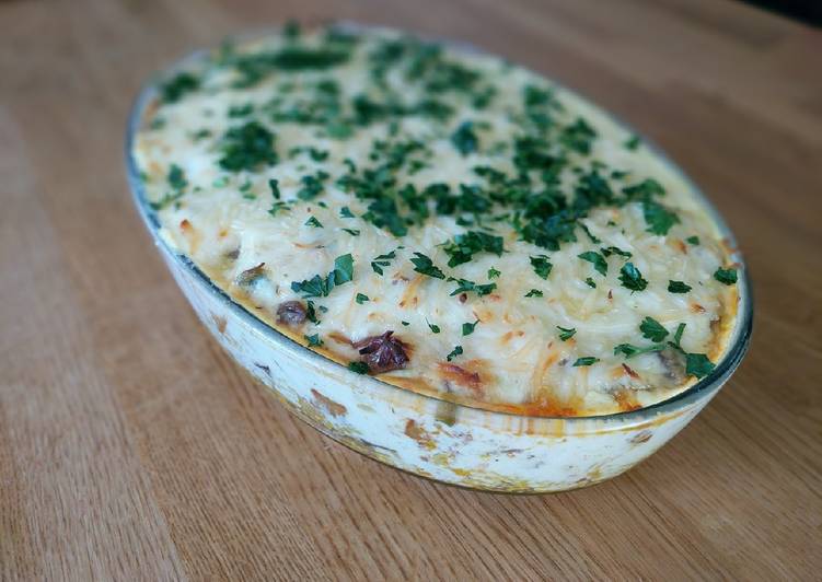 My Daughter love Mousaka with bechamel sauce