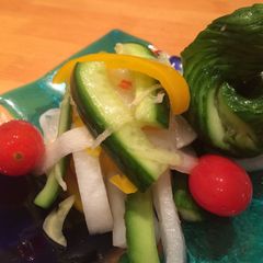 A picture of Sweet pickled vegetables Japanese style.