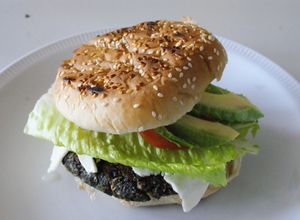 Una foto de Hamburguesa de hongos