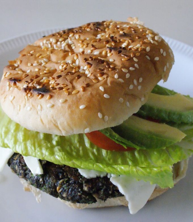 Una foto de Hamburguesa de hongos