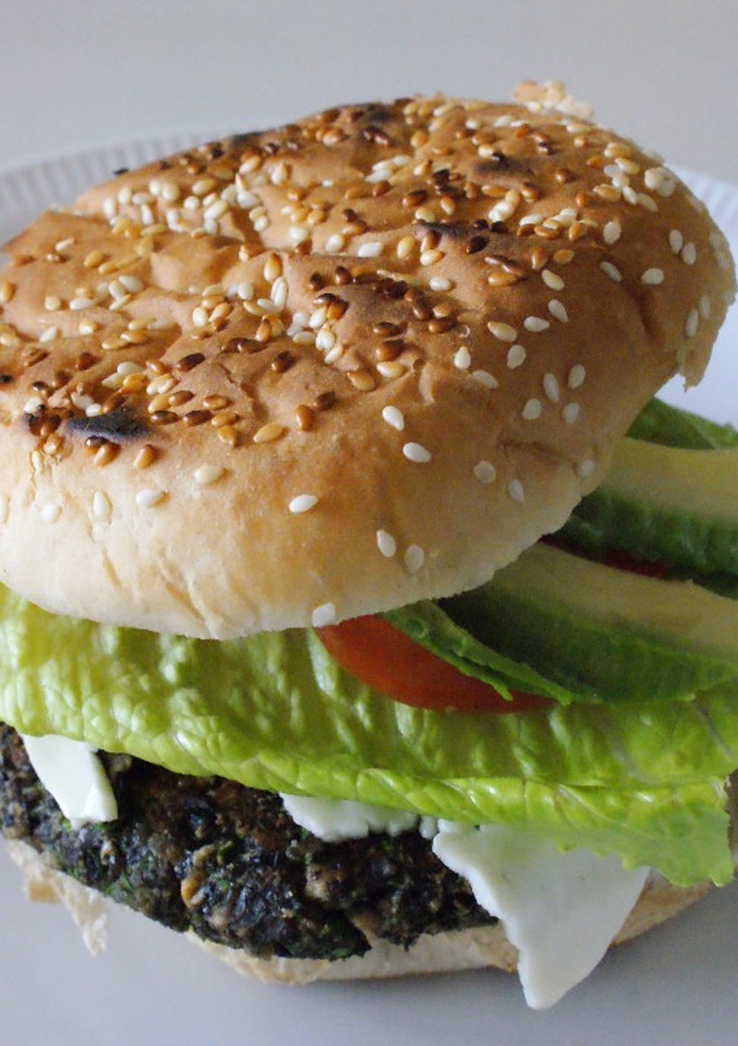 Una foto de Hamburguesa de hongos