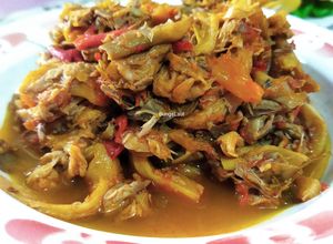 Foto resep Sambal tumis jantung pisang dan jamur tiram