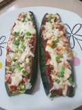 Pizzeta de calabacín en el microondas