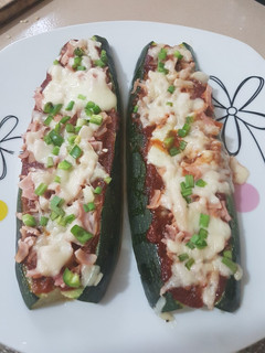 Una foto de Pizzeta de calabacín en el microondas