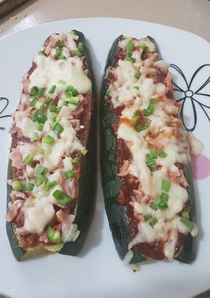 Foto principal de Pizzeta de calabacín en el microondas
