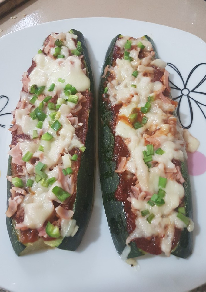 Una foto de Pizzeta de calabacín en el microondas