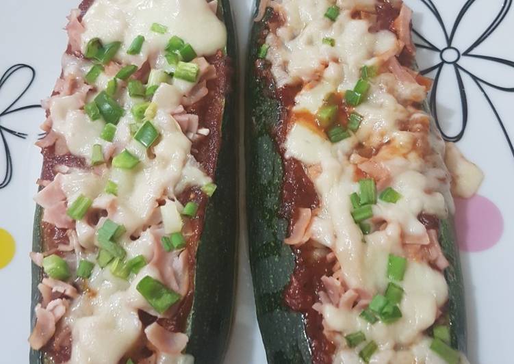 Pizzeta de calabacín en el microondas