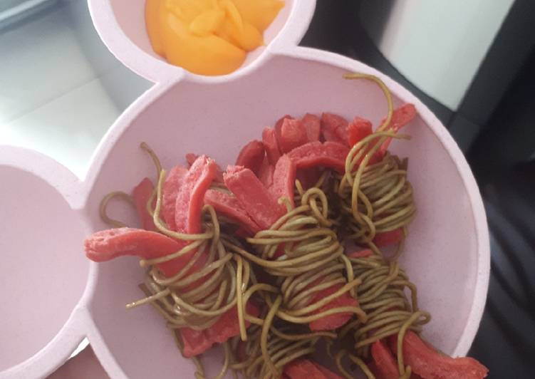 makanan Sosis gulung mie (camilan sehat anak) yang Bisa Manjain Lidah
