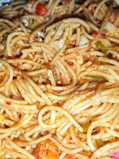 A picture of Chicken spaghettis.