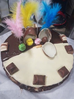 Una foto de Mona de Pascua de chocolate