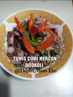 Foto resep Tumis Cumi Mercon Brokoli