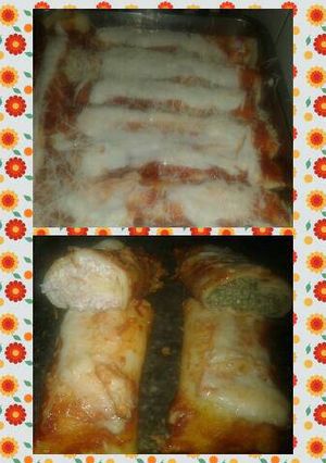 Una foto de Canelones varios rellenos: ricotta acelga, ricotta jamón y queso