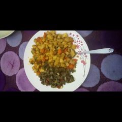 A picture of Potato with liver souse.