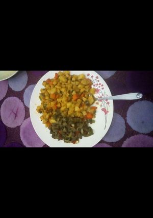 A picture of Potato with liver souse.