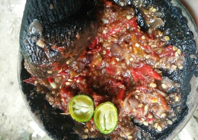 Resep Sambal terasi jeruk limau yang Lezat