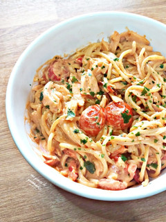 A picture of Creamy Salmon Spaghetti.