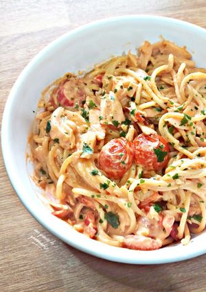 A picture of Creamy Salmon Spaghetti.