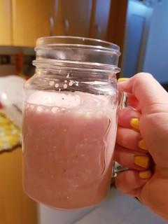 Una foto de Batido de sandía y yogur