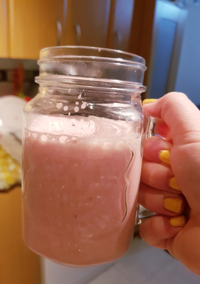 Una foto de Batido de sandía y yogur
