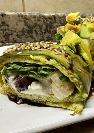 Una foto de Roll de Zucchini y pescado