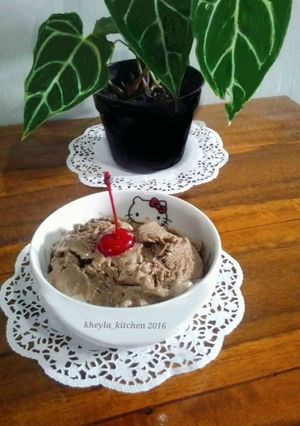 Foto resep Ice Cream 3 Bahan Lembut Irit (es krim cokelat)