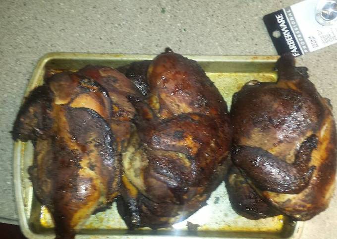 Pecan smoked jerk chicken