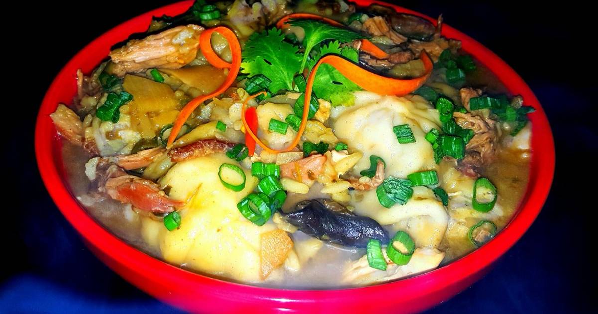 Mike S Steamy Asian Chicken Dumpling Soup Recipe By Mmobrien Cookpad