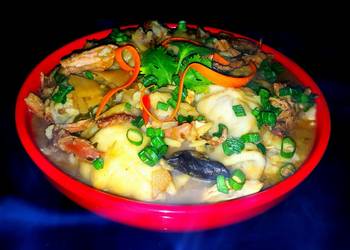 Popular Cuisine Mikes Steamy Asian Chicken  Dumpling Soup Most Delicious