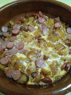 Una foto de Cazuelitas de patata y calabacín