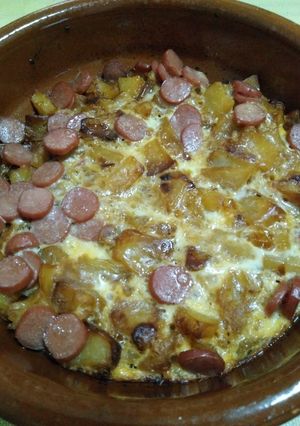 Una foto de Cazuelitas de patata y calabacín