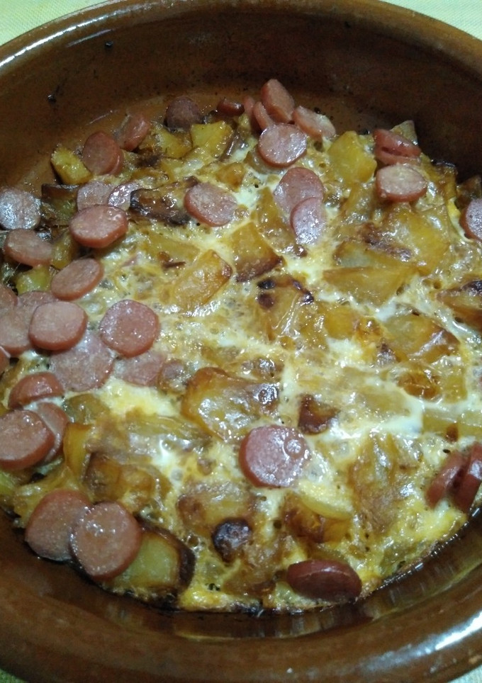 Una foto de Cazuelitas de patata y calabacín