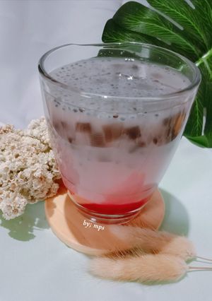 Foto resep Es Secauh (Selasih, Cincau Hitam)