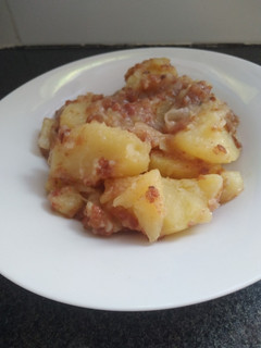 Una foto de Guiso de papas con cochayuyo tostado