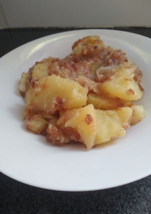 Una foto de Guiso de papas con cochayuyo tostado