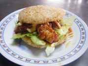 A picture of mayonnaise burger