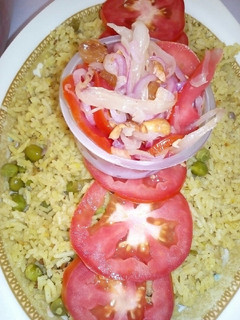 A picture of Simple vegetable biryani.
