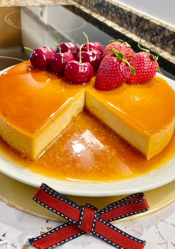 Una foto de Flan Napolitano “ muy cremoso”