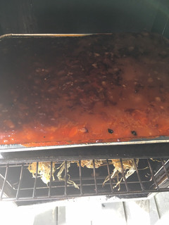 A picture of Smoked bbq baked beans.