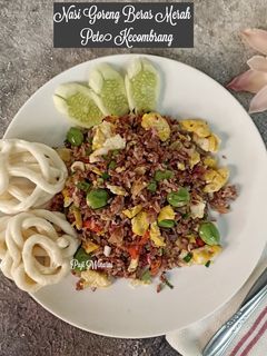 Foto resep Nasi goreng beras merah pete kecombrang