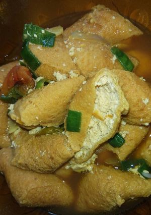 Foto resep Tahu kulit kuah kecap pedes manis