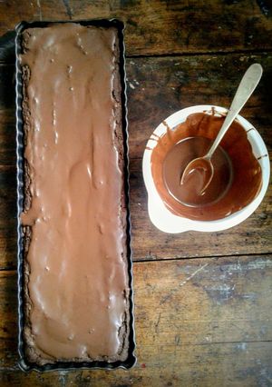 Una foto de Brownie de GARBANZOS (extra-chocolatoso y naranjado)