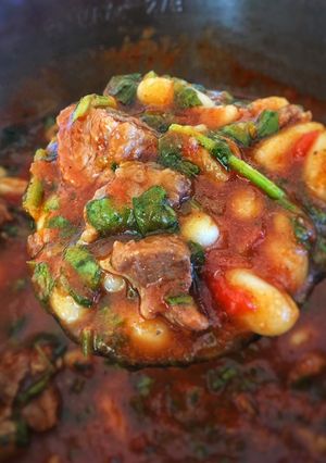 A picture of Lamb and Bean stew.