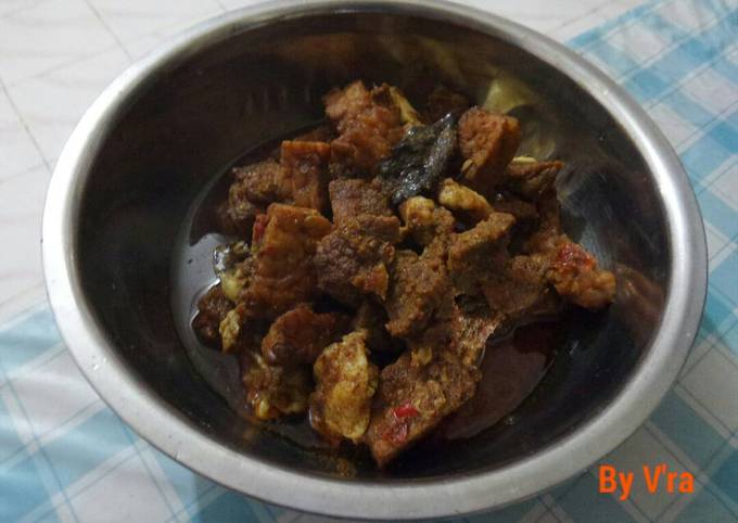 Rendang daging tempe