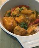Curry de zapallo y pollo