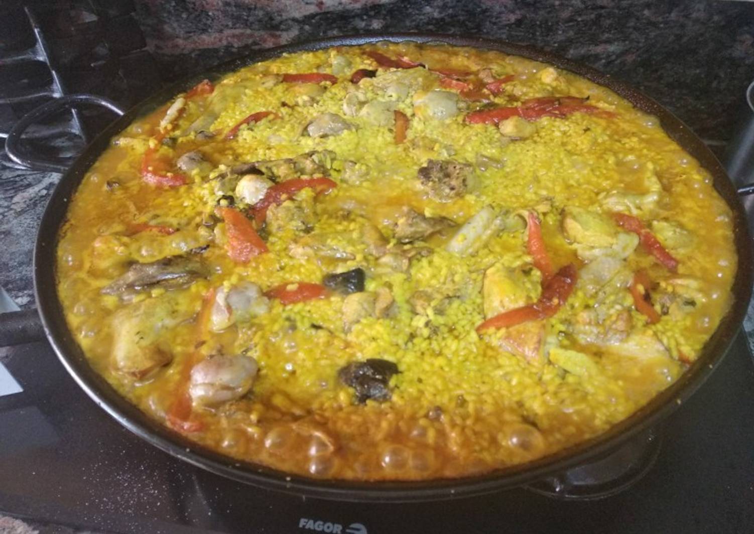 Paella de conejo y pollo Receta de luhe Cookpad