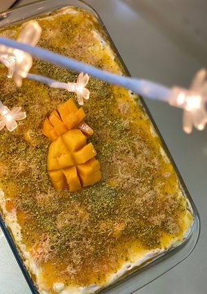 صورة لوصفة كنافة تشيز كيك المانجو 🥭